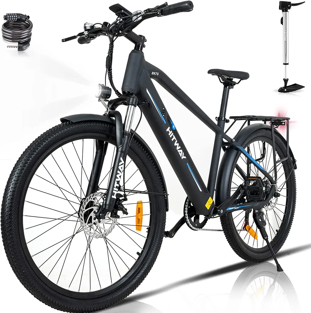 E-Bike E-Bike Elektrofahrrad 26 Zoll Pedelec E-Citybike mit 36V 12Ah, 35-90km Pedalassistenzmodus Shimano 7 Gängen